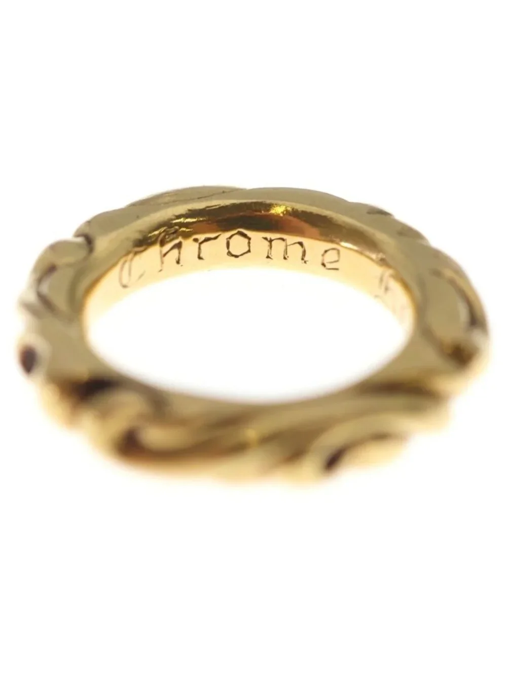 Chrome Hearts 22k Scrl Band Scroll Ring Gold
